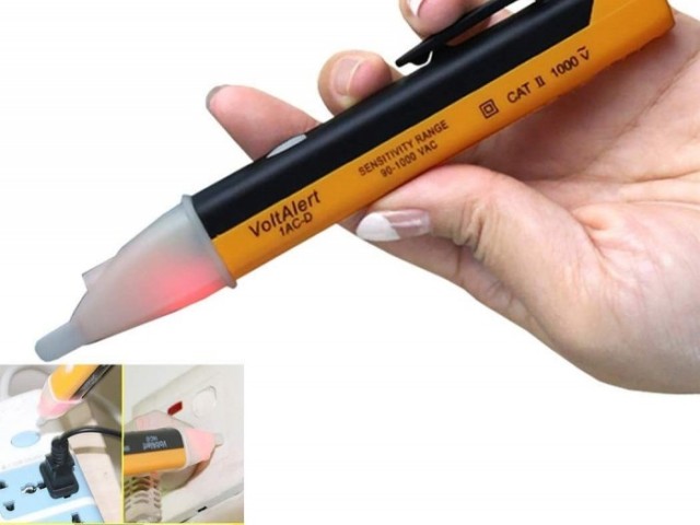 فازیاب القایی MODO  (فازیاب القایی چراغدار آلارم دار)ولت آلرت مدل 1ACD ا Voltage Tester Pen 60-1000V Non-Contact 1ACD Volt Alert