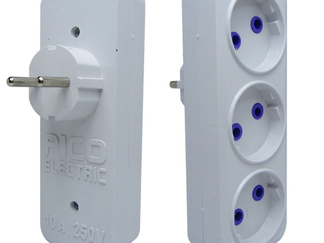 سه راهی دیواری پیکو (سراهی تخت پریزی 10 آمپر)