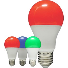 لامپ رنگی 12 وات LED حبابی پارس آبان (قرمز، آبی، سبز)