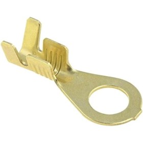 سر سیم پولکی گرد ، سوراخ دار سایز 4_5 برنجی (بسته 100 عددی)