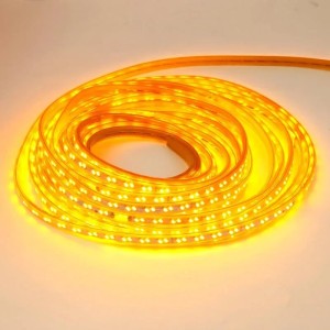 ریسه شلنگی ال ای دی نور انبه ای شاهچراغ (تراکم 120 لامپ برش 20 سانت) گارانتی 2 سال