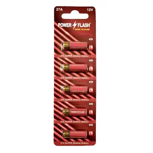 باتری ریموت A27 پاور فلش (بسته 5 عددی)