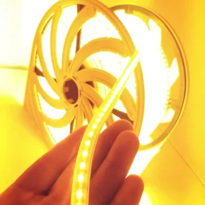 ریسه شلنگی ال ای دی نور انبه ای شاهچراغ (تراکم 120 لامپ برش 20 سانت) توان هر متر 8 وات ،گارانتی 2 سال