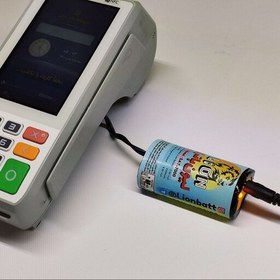 باتری شارژی کارتخوان برقی و سیار سوکت سوزنی / و تایپ سی (برای مواقع قطع برق) قابل استفاده برای تمامی کارتخوان ها در مدل های مختلف