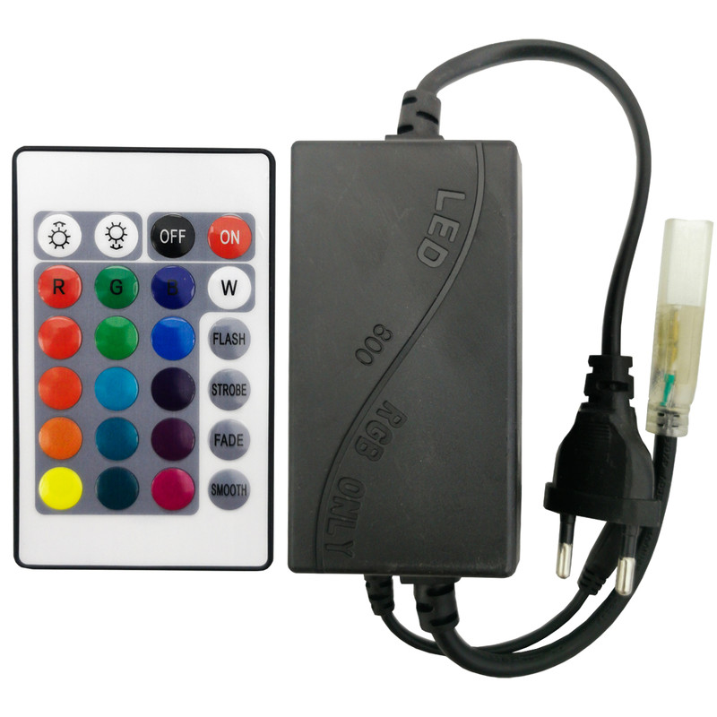 سوکت ریسه RGB 5050 ریموت کنترلی ریسه رنگی SMD LED (مولتی کالر) ریموت RGB