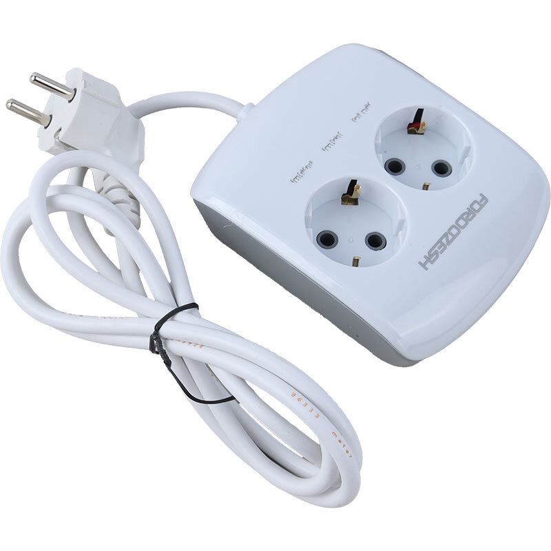 محافظ یخچال دو پریز فروزش مدل لوتوس صفحه نمایش دیجیتال (کابل 2/8 متر) سفید