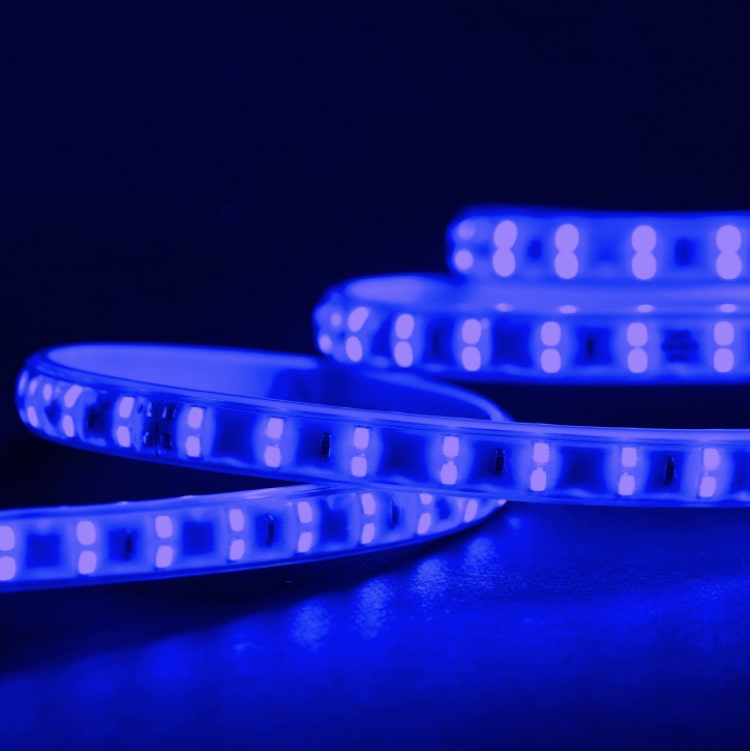 ریسه شلنگی آبی شارو لایت مدل دولاین 2835 تراکم 120 LED در هر متر (برش هر 1 متر) پهنا 13 میل