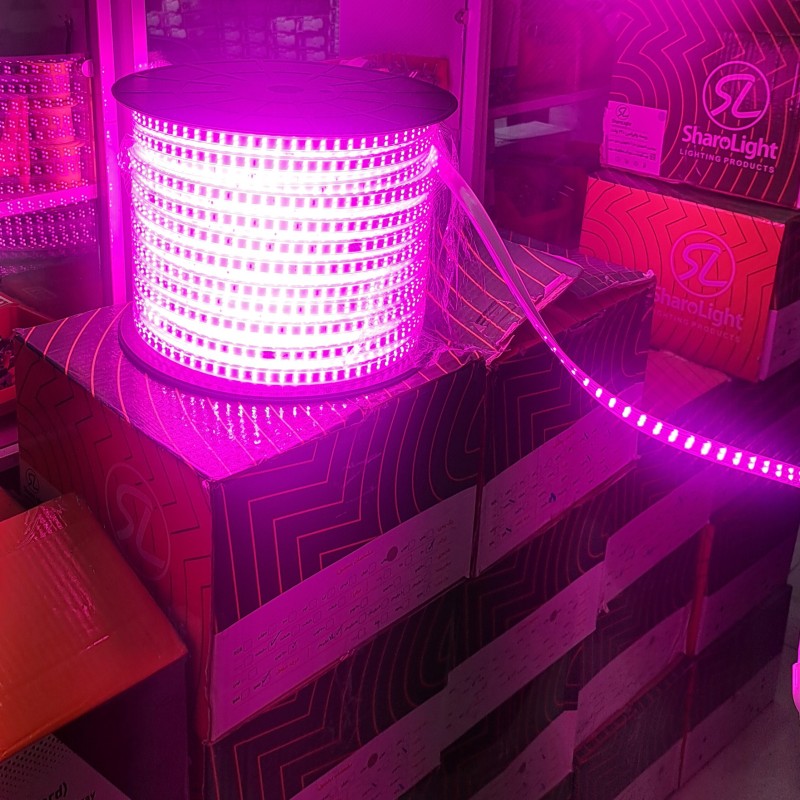 ریسه شلنگی بنفش شارو لایت مدل دولاین 2835 تراکم 180 LED در هر متر (برش هر 1 متر) پهنا 13 میل