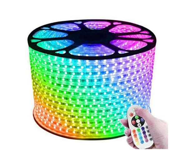 ریسه 16 رنگ مدل RGB 5050 مودی ( ریسه ال ای دی) ریسه شلنگی مولتی کالر 10 متر به همراه ریموت
