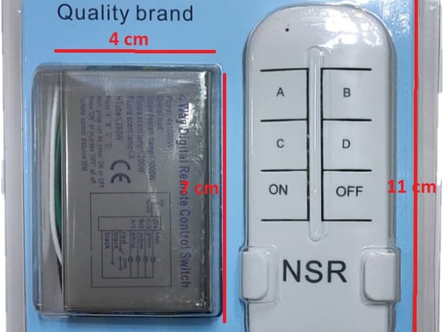 ریموت 4 کانال کنترلی ، بدنه فلزی 1000 وات NSR