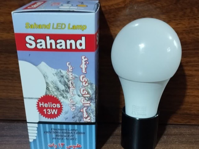 لامپ LED حبابی 13 وات مهتابی (سفید) سهند (sahand)