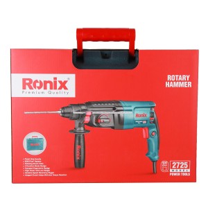 دریل بتن کن 26 میلیمتری 850 وات رونیکس مدل 2725 Ronix سه کاره چکشی (با کارت گارانتی معتبر و اصالت رونیکس)
