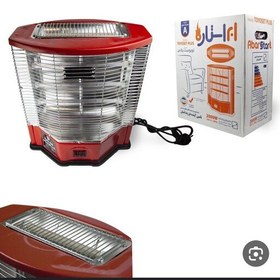 بخاری 4 شعله ایستاده ،بدون فن ابر استاره  استاندارد (مدل 1500 وات المنت شیشه ای)