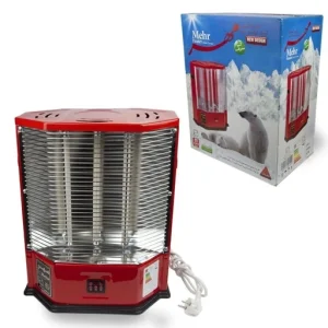 بخاری 3 شعله ایستاده مهر (1500وات المنت سفالی)