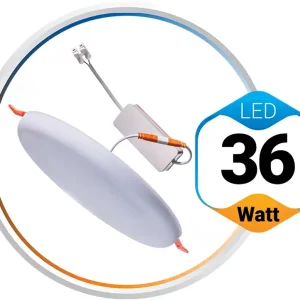 هالوژن 36 وات فول لایت رامیلا (چراغ پنلی تمام نور توکار _ دایره) فنر متغییر ، سایزشو