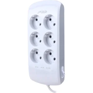 محافظ 6 خانه کامپیوتر و صوتی تصویری فروزش ، مدل لوتوس صفحه نمایش دیجیتال (کابل 1/8 متری)