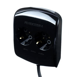 محافظ یخچال دو پریز فروزش مدل لوتوس صفحه نمایش دیجیتال (کابل 1/8 متر) سفید و مشکی