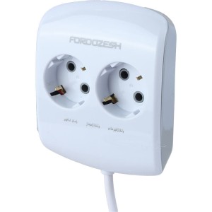 محافظ یخچال دو پریز فروزش مدل لوتوس صفحه نمایش دیجیتال (کابل 2/8 متر) سفید