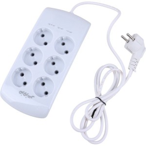 محافظ 6 خانه کامپیوتر و صوتی تصویری فروزش ، مدل لوتوس صفحه نمایش دیجیتال (کابل 1/8 متری)