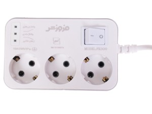 محافظ برق ارت دار 3 خانه، یخچال و فریزر فروزش مدل  ارتدار (با کابل 180 سانتی)