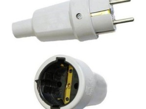 دوشاخه صنعتی بهداد الکتریک مدل ارت دار (دوشاخه لاستیکی سیاری )