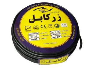 کابل افشان 2 در 4 زر کابل (آلبا) تمام مس 4*2 افشان (حلقه ۱۰۰ متری)