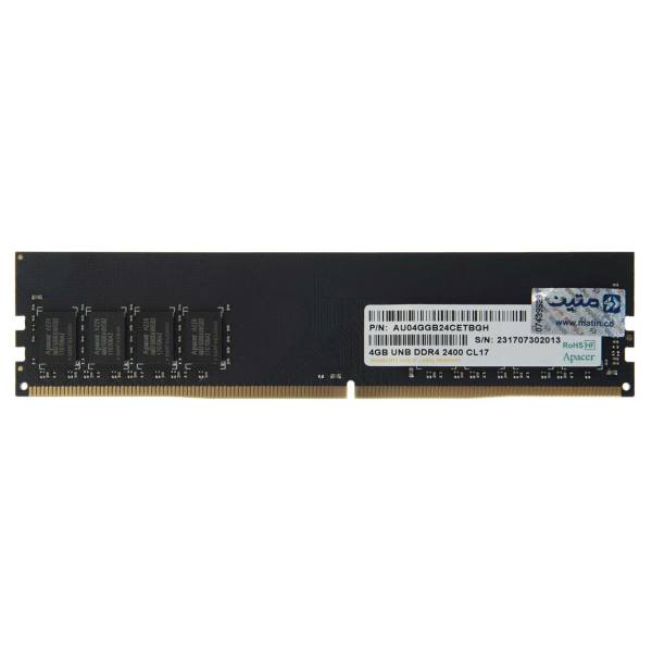 رم دسکتاپ DDR4 تک کاناله 2400 مگاهرتز اپیسر ظرفیت 4 گیگابایت