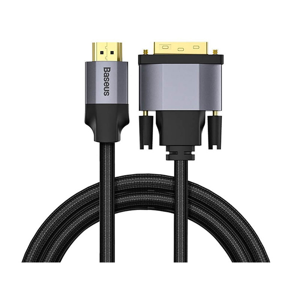 کابل تبدیل اچ دی ام آی به دی وی آی بیسوس Baseus Enjoyment 4K HDMI Male To DVI Male Cable 2m CAKSX-G0G