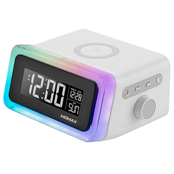 ساعت، اسپیکر و شارژر وایرلس مومکس MOMAX Q.Clock 2 Digital Clock with Wireless Charger QC2EUW