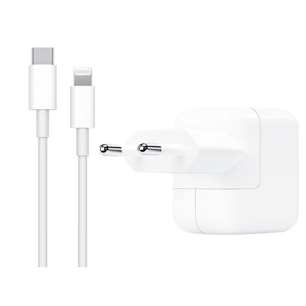 کابل و شارژر اصلی اپل Apple 30W USB-C Power Adapter With USB-C To Lightning Cable