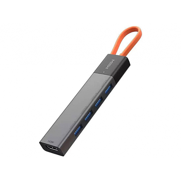 هاب 5 پورت شیائومی Miwu Type-C docking station HUB USB3.0*4+HDMI MWCMA02