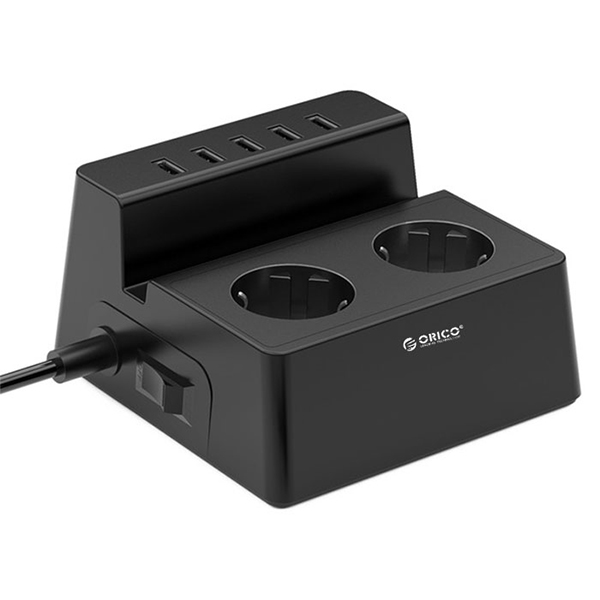 چند راهی 2 سوکت و 5 یو اس بی اوریکو Orico 2 AC with 5 USB Charging Port ODC-2A5U-V1-EU