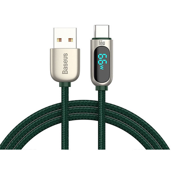 کابل یواس‌بی به تایپ‌سی بیسوس Baseus CASX020006 66W USB to Type-C Digital Display Fast Charging Data Cable