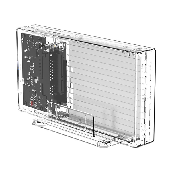 باکس هارد درایو 2.5 اینچی اوریکو Orico 2259U3-EU-CR-BP Transparent Series Dual-Bay Hard Drive Enclosure