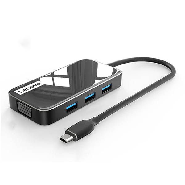 هاب تایپ‌سی با 6 پورت لنوو Lenovo EV06 Multifunctional 6 in 1 Type-C Hub