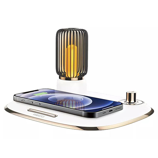 شارژر بی‌سیم و چراغ خواب 15 وات رسی Recci RLS-L11 wireless fast charging