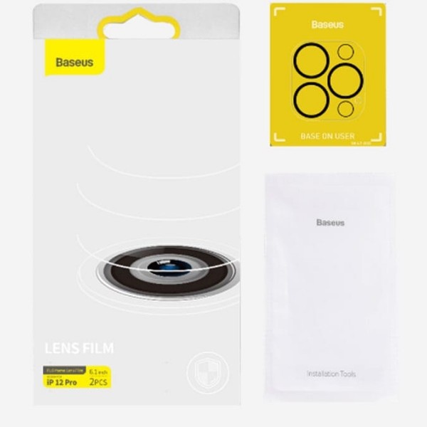 محافظ لنز دوتایی دوربین آیفون بیسوس Baseus Camera Lens iPhone 12 Pro