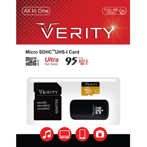 رم Verity All In One Micro Class 10 U1 95MB/S 8GB