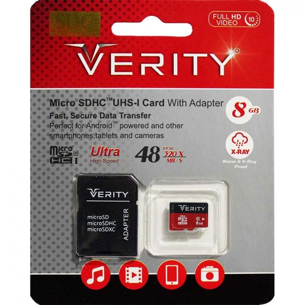 رم Verity Micro Class 10 U1 48MB/s 8GB