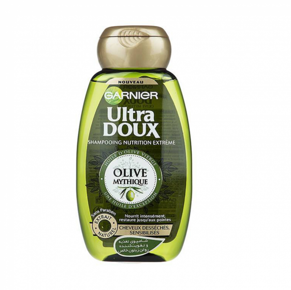 شامپو تقویت کننده و احیا کننده گارنیه سری Ultra Doux مدل Mythic Olive حجم 250 میلی لیتر