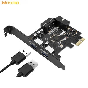 هاب دو پورت اینترنال USB 3.0 اوریکو ORICO PVU3-2O2I 2 Port USB3.0 PCI-E Expansion Card with 1*19 Pin Slot