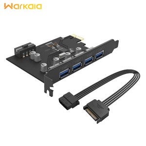 هاب یو اس بی اینترنال 4 پورت اوریکو Orico 4 Port USB3.0 PCI-E Expansion Card PME-4U