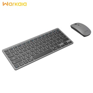 موس و کیبورد بی‌سیم پرودو Porodo Bluetooth Keyboard with Mouse PD-BTKBMCO-GY