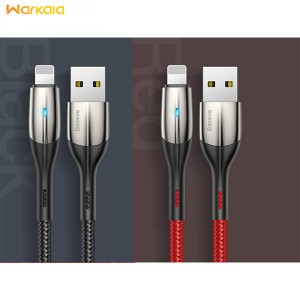 کابل شارژ و انتقال داده لایتنینگ بیسوس Baseus Horizontal Lightning Data Cable 50cm