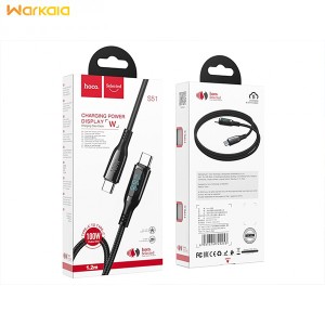 کابل شارژ تایپ‌سی به تایپ‌سی هوکوHoco S51 100W Extreme charging data cable for Type-C to Type-C