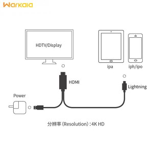 کابل مبدل لایتنینگ به اچ دی ام آی Onten OTN-7519 Lightning to HDMI Cable 1.8m