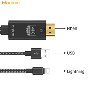 کابل مبدل لایتنینگ به اچ دی ام آی Onten OTN-7519 Lightning to HDMI Cable 1.8m