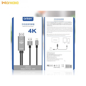 کابل مبدل لایتنینگ به اچ دی ام آی Onten OTN-7519 Lightning to HDMI Cable 1.8m