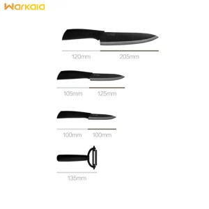 ست چاقو و پوست کن شیائومی Xiaomi HUOHOU Nano Ceramic Knife Set