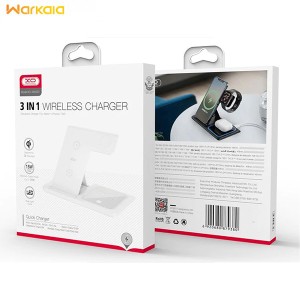 شارژر بی‌ سیم سه منظوره 15 وات ایکس‌او XO 15W Wireless Charger (Watch + Phone + Earphone) WX023